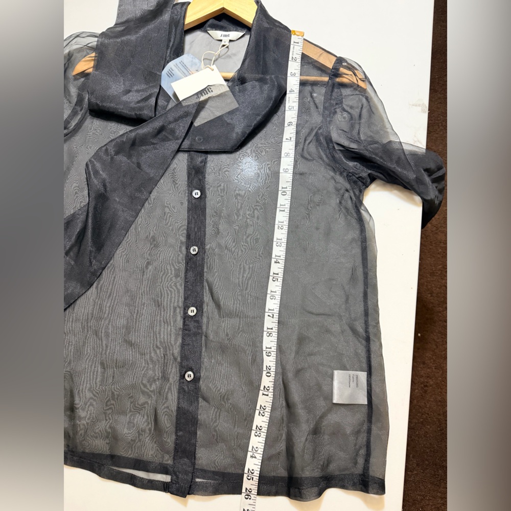 J.ING Black Sheer Blouse - Picture 10 of 15